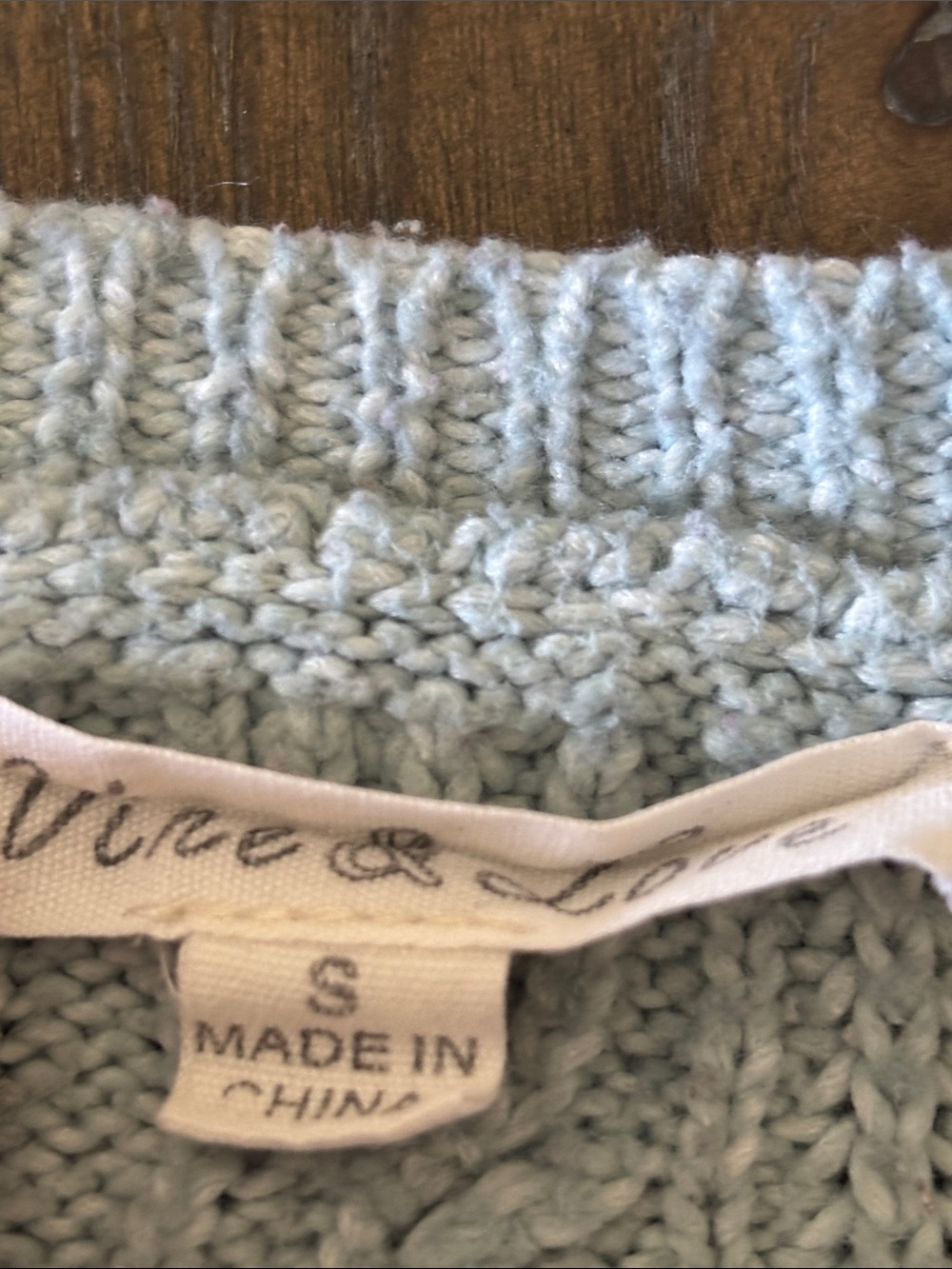 Light Blue Cable-Knit Ruffle Shoulder Sweater - Picture 4 of 4